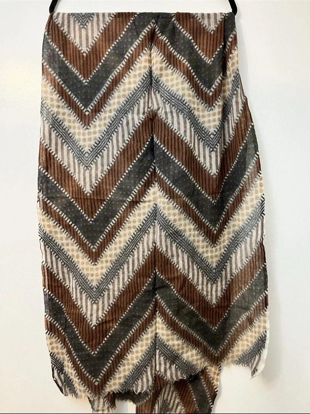 PrAna Neutral Color Pattern Scarf